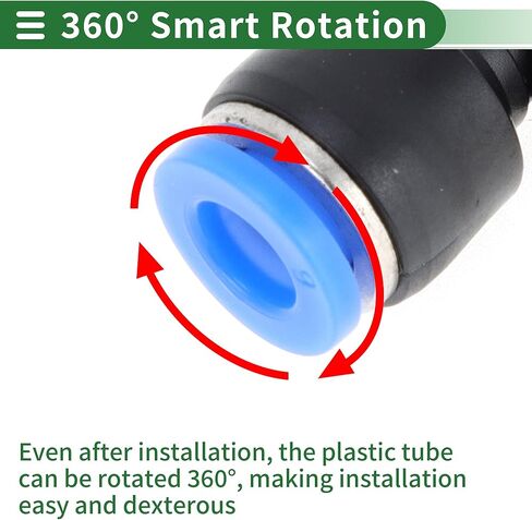 Motoforti دفع لتوصيل تركيبات الهواء 1/4 "90 درجة خط الهواء وصلة سريعة من البلاستيك المعدني M5 5 قطعة لون أزرق وأسود وذهبي in Kuwait