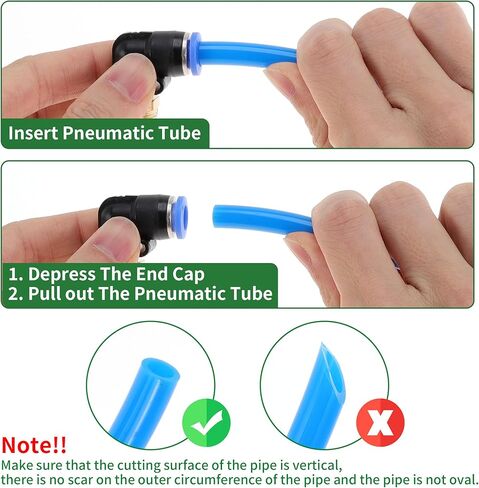Motoforti دفع لتوصيل تركيبات الهواء 1/4 "90 درجة خط الهواء وصلة سريعة من البلاستيك المعدني M5 5 قطعة لون أزرق وأسود وذهبي in Kuwait