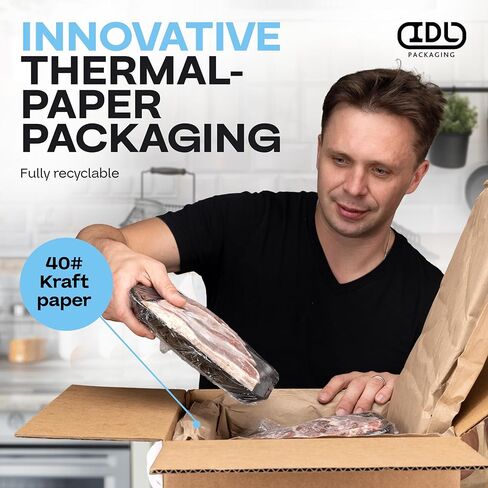 صناديق شحن حرارية معزولة مقاس 40.64 سم × 40.64 سم × 40.64 سم، عبوة من 6 قطع - صندوق شحن للأطعمة الباردة مصنوع في الولايات المتحدة الأمريكية بسعة 9.5 جالون مع بطانات ورقية حرارية، تمتص التكثيف - مثالية للأطعمة المجمدة من شركة IDL Packaging in Kuwait