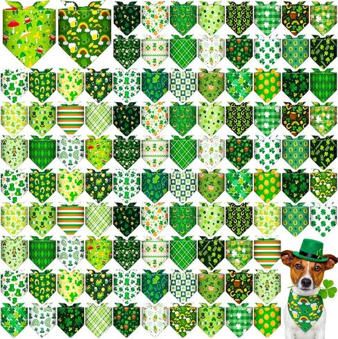 108 PCS 4th of July Dog Bandanas Bandanas Bandanas for Dog Independence Day Pet Pet Pibs Soft Triangle Flag Neckerchief وشاح عطلة قابل للغسل قابل للتعديل لإكسسوارات أزياء الحيوانات الأليفة in Saudi Arabia