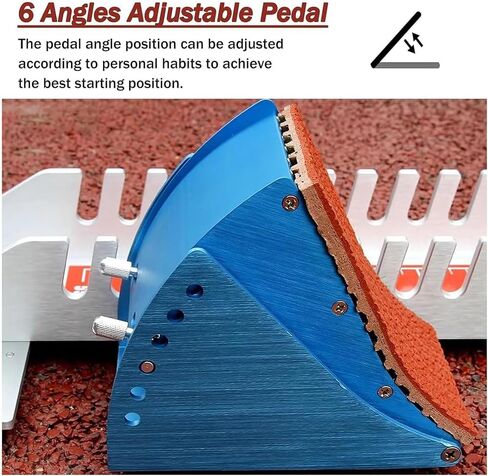 كتلة البداية للعداء، مكعبات بدء المسار متعددة الوظائف، كتلة البداية الرياضية من سبائك الألومنيوم للسباق، 6 كتل تشغيل قابلة للتعديل بزاوية مناسبة لألعاب القوى in Kuwait