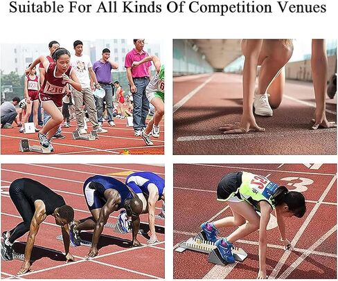 كتلة بداية المسار، كتلة بداية من سبائك الألومنيوم خفيفة الوزن للمسار والميدان، 8 زوايا قابلة للتعديل لسباقات العداء، كتلة بداية رياضية للسباق، لمسار المدرج البلاستيكي in Kuwait