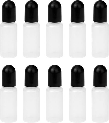 10 PCS Plastic Eye Dropper Bottles, 10ML Empty Plastic Squeezable Eye Liquid Bottle (Black Cap) in Kuwait