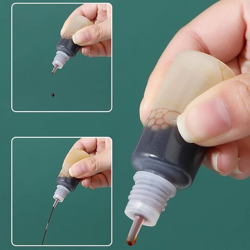 10 PCS Plastic Eye Dropper Bottles, 10ML Empty Plastic Squeezable Eye Liquid Bottle (Black Cap) in Kuwait