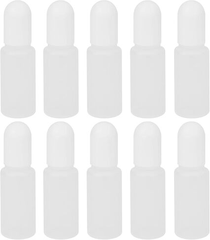 10 PCS Plastic Eye Dropper Bottles, 10ML Empty Plastic Squeezable Eye Liquid Bottle (Black Cap) in Kuwait