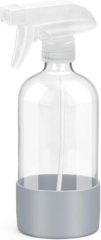 1pcs Glass Spray Bottles with Silicone Sleeve Protection, Empty 16 oz Refillable Containers, Reusable Spray Bottles with Adjustable Nozzle for Hair, Cleaning Solution in Saudi Arabia