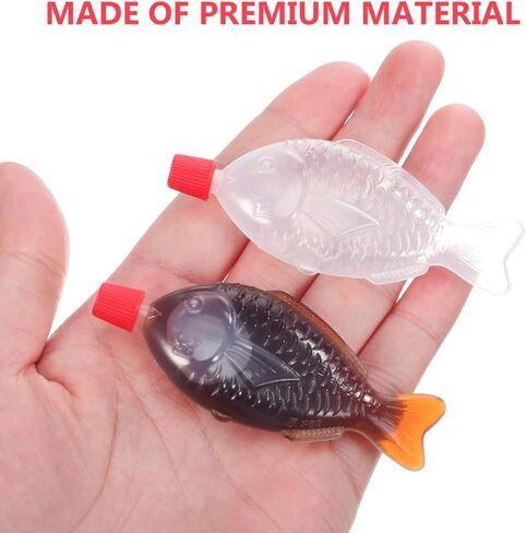 PRETYZOOM 100Pcs 8ml Fish-Shaped Soy Sauce Bottles, Leakproof Mini Squeeze Condiment Refillable Spice Vinegar Containers for Bento Lunch Box & Sushi, Disposable Takeout Seasoning Bottles in Saudi Arabia