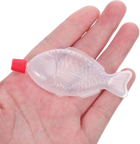 PRETYZOOM 100Pcs 8ml Fish-Shaped Soy Sauce Bottles, Leakproof Mini Squeeze Condiment Refillable Spice Vinegar Containers for Bento Lunch Box & Sushi, Disposable Takeout Seasoning Bottles in Saudi Arabia
