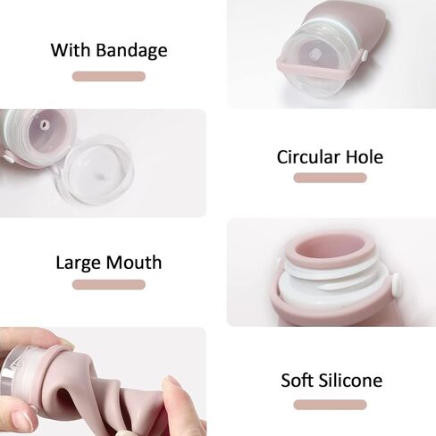 4Pcs Squeeze Salad Dressing Bottles, Leakproof Mini Sauce Condiment Bottles and Portable Dressing for Lunch with Bandage, Salad Dressing to Go Container with 2Pcs Cleaning Brush (60ml) in Kuwait