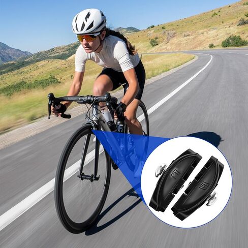2 Pair Bicycle Brake Pads, 50mm Road Bike Brake Pads Bicycle Parts with Allen Wrench for Mountain & Road Bicycles in Saudi Arabia