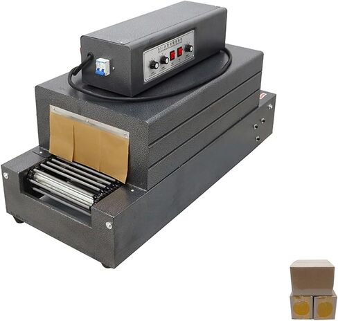 220V 4.5KW Heat Shrink Tunnel Packaging Machine，Adjustable Speed Automatic Conveyor Shrink Wrapper，POF/PVC Heat Shrink Packaging Machine for Bottles Boxes Books in Kuwait