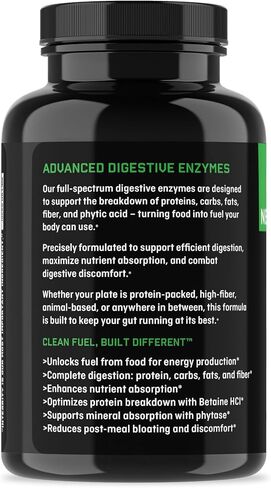 إنزيمات جوكو فيول الهضمية - دعم كامل الطيف، امتصاص العناصر الغذائية، دعم صحة الأمعاء، مساعد الهضم - 60 كبسولة in Kuwait