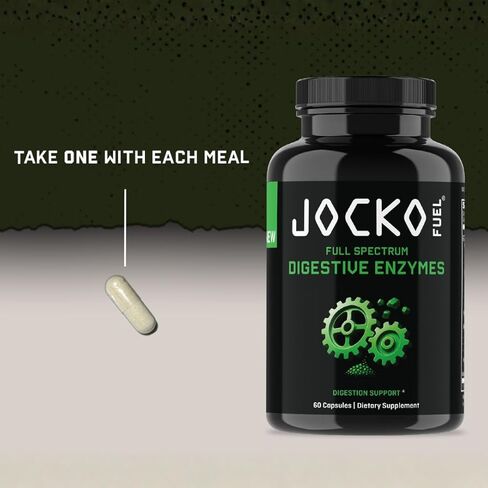 إنزيمات جوكو فيول الهضمية - دعم كامل الطيف، امتصاص العناصر الغذائية، دعم صحة الأمعاء، مساعد الهضم - 60 كبسولة in Kuwait