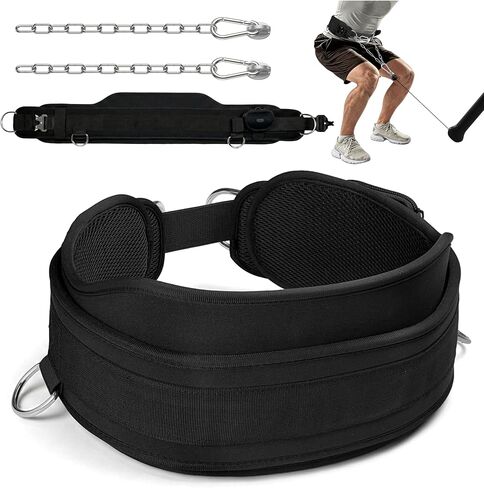 Squat Belt Attachment Compatible with Tonal Machine, Dual-Layer Hip Thrust Accessories for Smart Home Gym, Easy-Access Activator Pocket, Adjustable Dip Belt for Versatile Hip Training in Kuwait