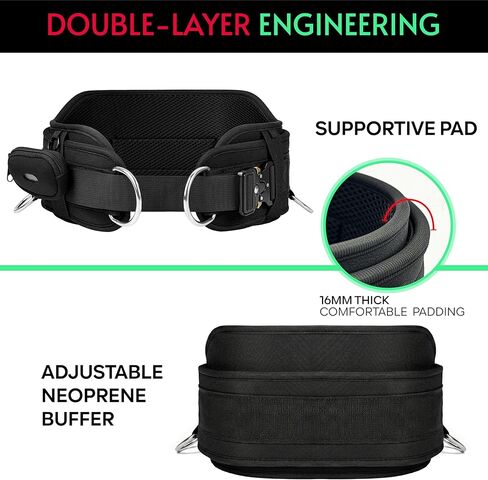 Squat Belt Attachment Compatible with Tonal Machine, Dual-Layer Hip Thrust Accessories for Smart Home Gym, Easy-Access Activator Pocket, Adjustable Dip Belt for Versatile Hip Training in Kuwait