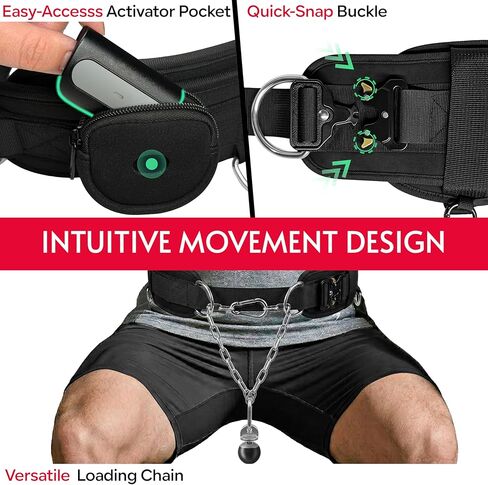 Squat Belt Attachment Compatible with Tonal Machine, Dual-Layer Hip Thrust Accessories for Smart Home Gym, Easy-Access Activator Pocket, Adjustable Dip Belt for Versatile Hip Training in Kuwait