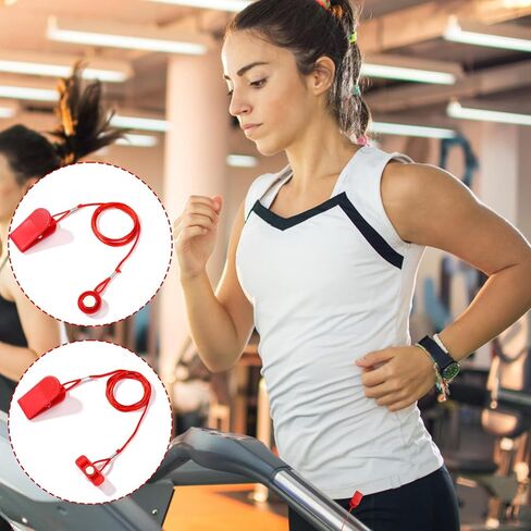 2pcs Universal Treadmill Magnet Safety Key, 2 Styles Treadmill Key Replacement Part Replacement Magnetic Safety Emergency Machine Stop Accessories (Red) in Saudi Arabia