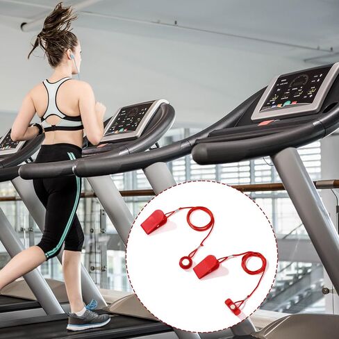 2pcs Universal Treadmill Magnet Safety Key, 2 Styles Treadmill Key Replacement Part Replacement Magnetic Safety Emergency Machine Stop Accessories (Red) in Saudi Arabia
