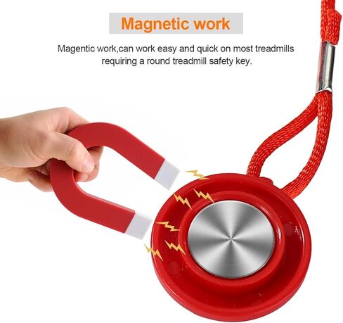 2pcs Universal Treadmill Magnet Safety Key Replacement Switch Round with Clip for Most Treadmills Running Machines in Saudi Arabia