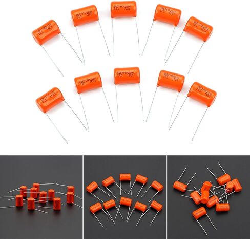10Pcs 200v 715P .022uf Orange Drop Capacitors Tone Caps Guitar Tone Capacitor Lightweight Electric Guitar Capacitor Polypropylene, As Pic Shows in Saudi Arabia