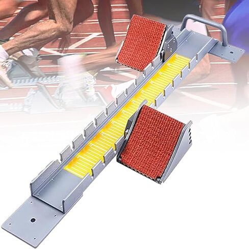 Athletics Starting Block Portable Handles, Adjustable Angle, Strong & Durables, Easy to Carry for Plastic Cinder Track. in Kuwait