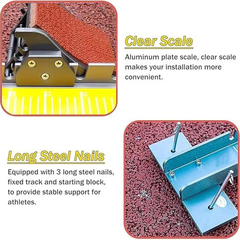 Athletics Starting Block Portable Handles, Adjustable Angle, Strong & Durables, Easy to Carry for Plastic Cinder Track. in Kuwait