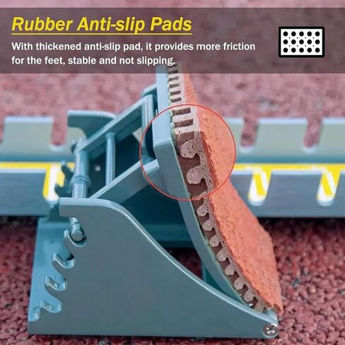 Athletics Starting Block Portable Handles, Adjustable Angle, Strong & Durables, Easy to Carry for Plastic Cinder Track. in Kuwait