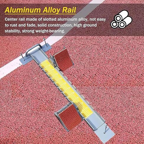 Athletics Starting Block Portable Handles, Adjustable Angle, Strong & Durables, Easy to Carry for Plastic Cinder Track. in Kuwait