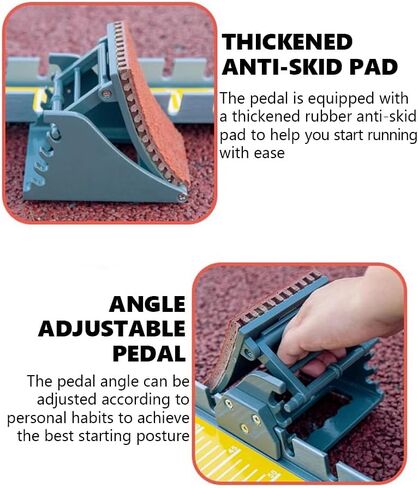 Sprinter Starting Block, Track and Field Starting Blocks, Adjustable 6 Angle Setting for Beginners, Multi Function Aluminum Alloy Starting Block, for Plastic Runway, Tracks, 90cm B in Saudi Arabia
