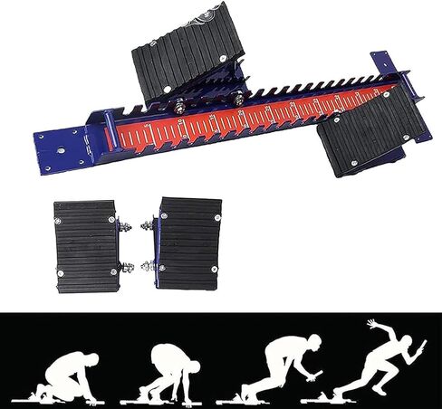 Multi Function Starting Block, Adjustable Track and Field Block for Sprinter Athlete, Lightweight Aluminum Alloy Starting Block, Adjustable 8 Angle, for Plastic Runway Cinder Track in Kuwait