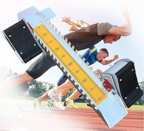Track and Field Starting Blocks, Multi Function Competition Starting Block for Racing, 6 Angle Adjustable Running Blocks, Portable Starting Block for Sprinter Athlete in Kuwait