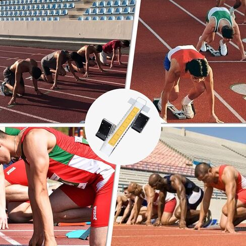 Athletics Plastic Runway Starting Block,Sprint Competition Training Running Aid,Aluminum Alloy Starting Block Adjustable, 23 * 64cm,Yellow, Yellow in Saudi Arabia