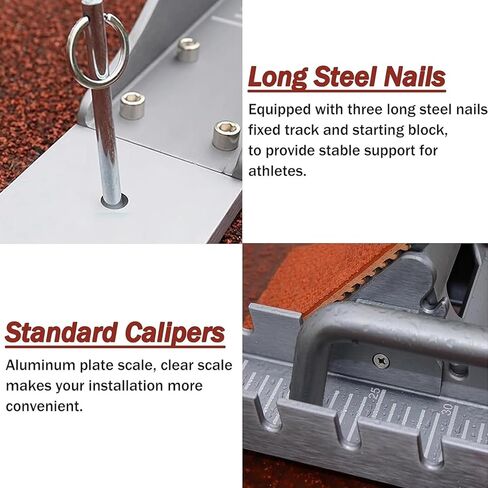 Professional Starting Blocks for Track and Field Sprinters, Super Grippy Ground Nails + Multi Angle Adjustable Pedals, Track Blocks Suitable for Rubber or Cinder Tracks in Kuwait