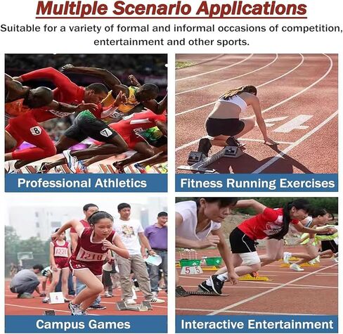 Professional Starting Blocks for Track and Field Sprinters, Super Grippy Ground Nails + Multi Angle Adjustable Pedals, Track Blocks Suitable for Rubber or Cinder Tracks in Kuwait