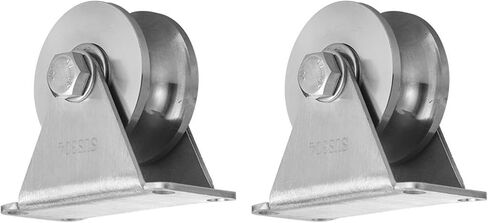 2pcs 2.5 Inch V Groove Track Roller, 304 Stainless Steel Wheel Casters V Shape Sliding Gate Rollers for V Track, Sliding Doors in Saudi Arabia