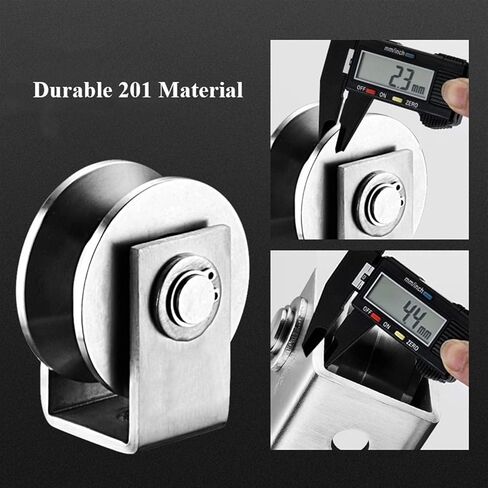 4pcs V Groove Wheel Stainless Steel 2 inches Heavy Duty Caster Wheels Sliding Gate Wheels for Track Sliding, Moving Door Sliding in Saudi Arabia