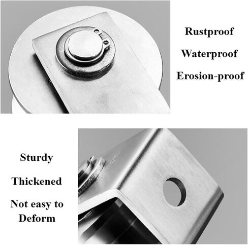4pcs V Groove Wheel Stainless Steel 2 inches Heavy Duty Caster Wheels Sliding Gate Wheels for Track Sliding, Moving Door Sliding in Saudi Arabia