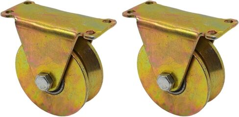 2pcs 4in V Groove Wheel, Sliding Gate Rollers Caster Wheels Pressure Bearing Pully Rolling Gate Hardware, Wire Rope Rail in Saudi Arabia