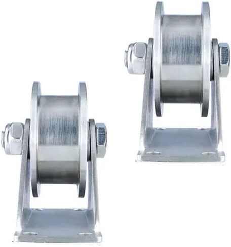 V-Groove Track Wheel,2pcs 304 Stainless Steel Fixed Pulley with Bearing,Heavy Duty Rigid Caster,Sliding Door Roller,for Track Sliding Doors,Mechanical Carts and Mobile Workbench,Htype-Slot width 16mm in Saudi Arabia