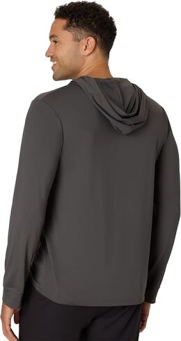 Hanes Mens T-Shirt Hoodie Clothing, Moves Hooded Long-Sleeve T-Shirt Hoodies, Men's Clothing, Wicking, Stretchy in Saudi Arabia