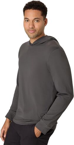 Hanes Mens T-Shirt Hoodie Clothing, Moves Hooded Long-Sleeve T-Shirt Hoodies, Men's Clothing, Wicking, Stretchy in Saudi Arabia