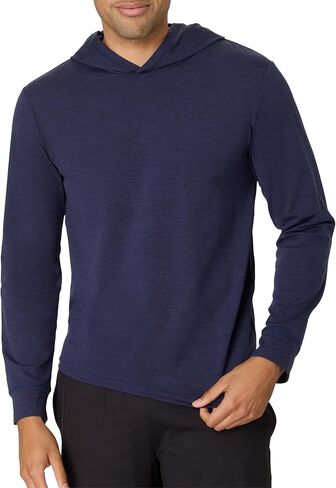 Hanes Mens T-Shirt Hoodie Clothing, Moves Hooded Long-Sleeve T-Shirt Hoodies, Men's Clothing, Wicking, Stretchy in Saudi Arabia