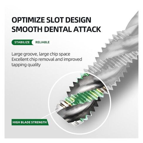 صنابير الآلة التنصت على الصنابير ذات الطرف الحلزوني الفولاذ المقاوم للصدأ الألومنيوم M2- M30 (الحنفية الحلزونية، M12-1.5) in Kuwait