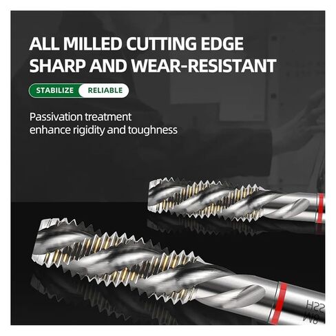 صنابير الآلة التنصت على الصنابير ذات الطرف الحلزوني الفولاذ المقاوم للصدأ الألومنيوم M2- M30 (الحنفية الحلزونية، M12-1.5) in Kuwait