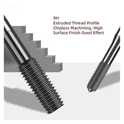 آلة الحنفية التبريد الداخلي CNC كربيد أداة الخيط الألومنيوم الصلب المطلي بالمعدن (Fluteless-bf2055، M8x1.25x100) in Kuwait