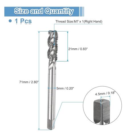 M2 -M22 دوامة الناي موضوع الحنفية متري آلة الصنابير 1 قطعة (M7 X 1) in Kuwait