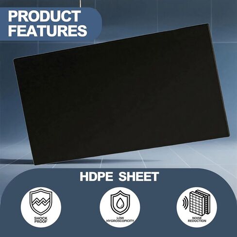 قطعة واحدة من ورق HDPE مقاس 24 بوصة × 48 بوصة، لوح من البولي إيثيلين عالي الكثافة بسمك 1/2 بوصة، لوح من البلاستيك الصلب للمشروعات التي تصنعها بنفسك، والتصنيع الآلي، وديكور المنزل، والحرف اليدوية، باللون الأسود in Kuwait