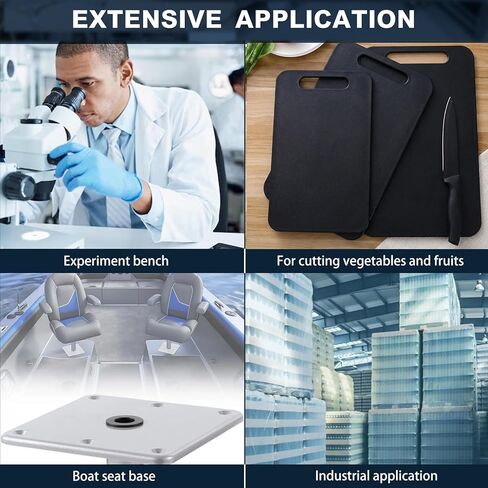 قطعة واحدة من ورق HDPE مقاس 24 بوصة × 48 بوصة، لوح من البولي إيثيلين عالي الكثافة بسمك 1/2 بوصة، لوح من البلاستيك الصلب للمشروعات التي تصنعها بنفسك، والتصنيع الآلي، وديكور المنزل، والحرف اليدوية، باللون الأسود in Kuwait