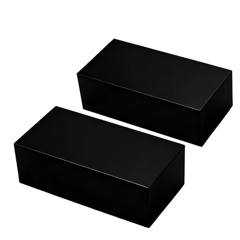 2 Pcs HDPE Plastic Blocks, Black 2" x 3" x 6" High Density Polyethylene Cutting Board Material, Industrial DIY Plastic Sheet Block for Milling, Engineering, Crafting in Saudi Arabia