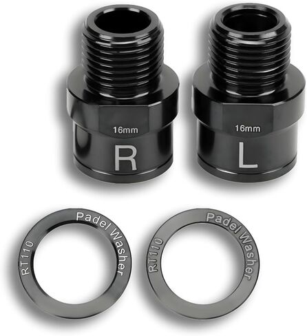 موسع دواسة الدراجة 16 ملم، موسعات دواسة الدراجة من سبائك التيتانيوم، عمود تمديد دواسة الدراجة مع فواصل لدراجة الطرق الجبلية (أسود) in Kuwait